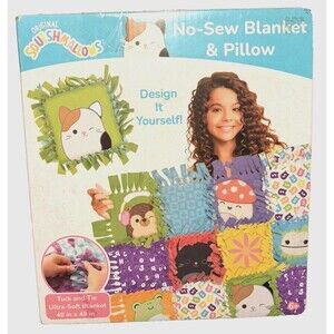 Squishmallows No-Sew Blanket & Pillow Craft Kit DIY Tie Blanket Tween Craft